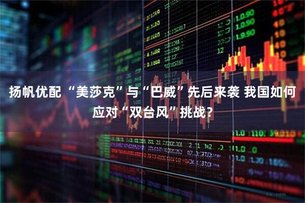 扬帆优配 “美莎克”与“巴威”先后来袭 我国如何应对“双台风”挑战？