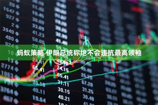蚂蚁策略 伊朗总统称绝不会违抗最高领袖